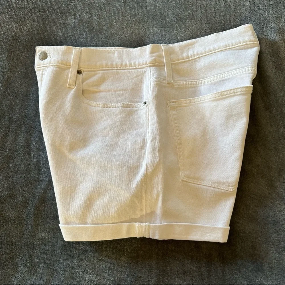 J. Crew Optic White Denim Shorts Size 30